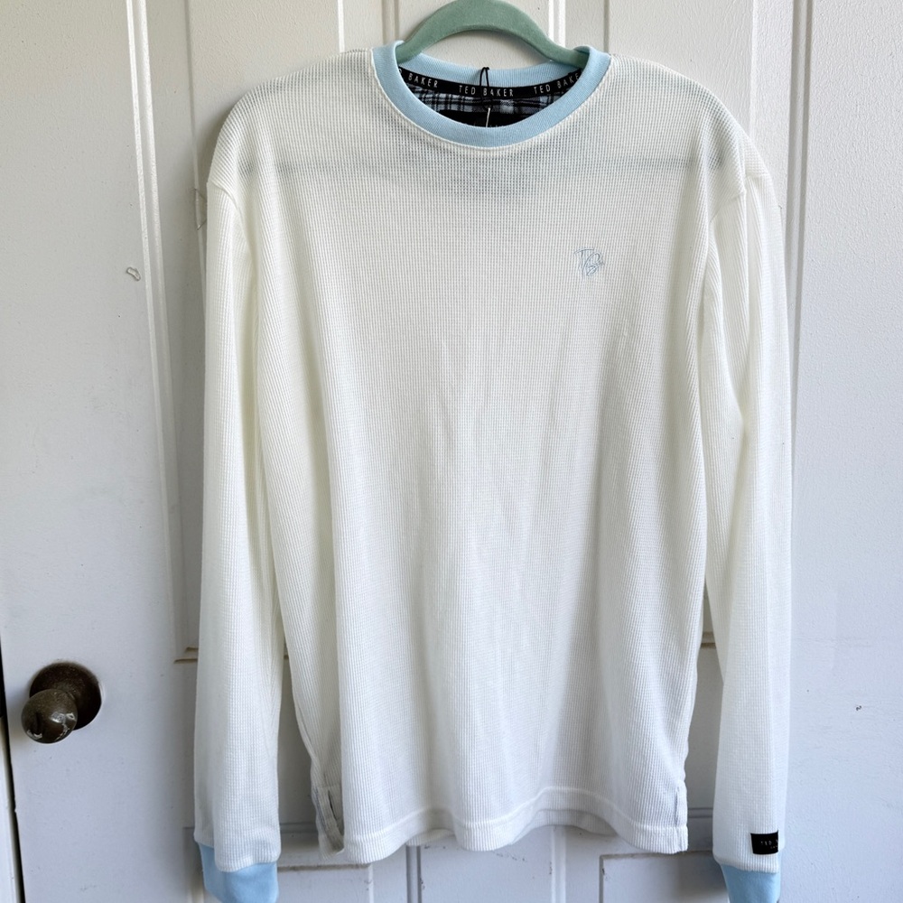 Ted Baker London Waffle Ringer Long Sleeve‎ Shirt – Men’s Size Medium (NWT)